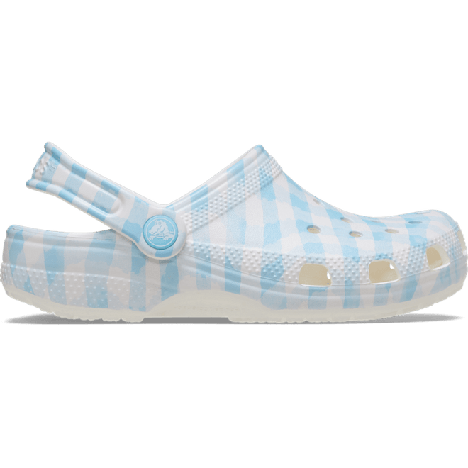 Crocs Kids Classic Gingham Clogs White / Blue  210988-16S