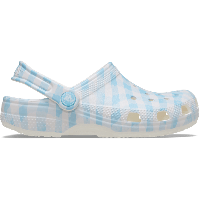 Crocs Unisex Classic Gingham Clogs White / Blue  211006-16S