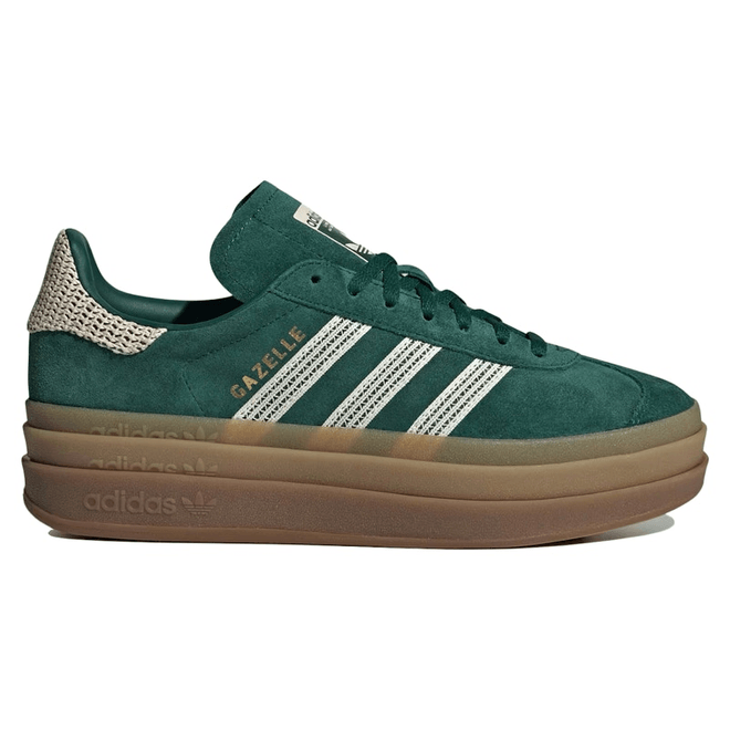 adidas Gazelle Bold Collegiate Green White Gold (Women's) JS3358