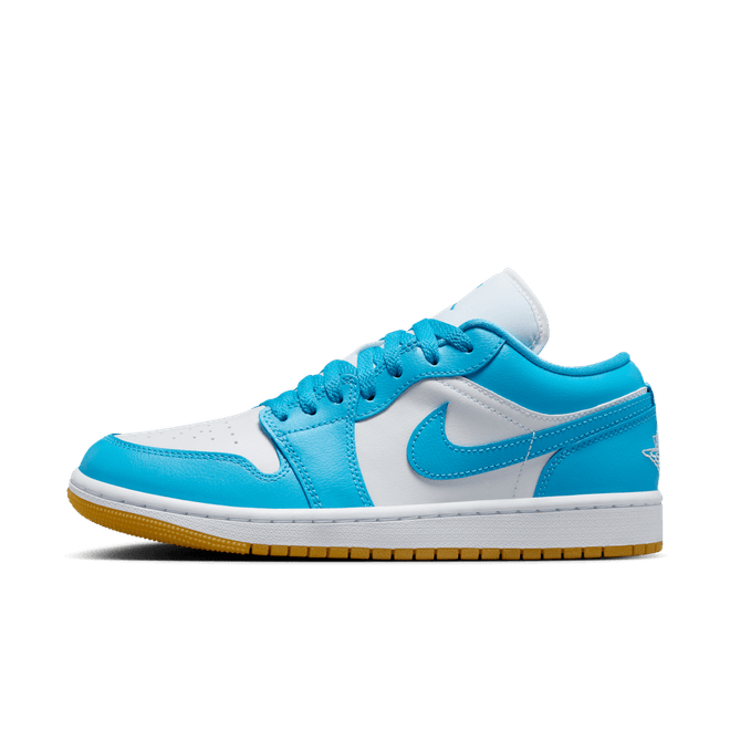 Air Jordan 1 Low White Gum Light Brown Dark Powder Blue (Women's) DC0774-104