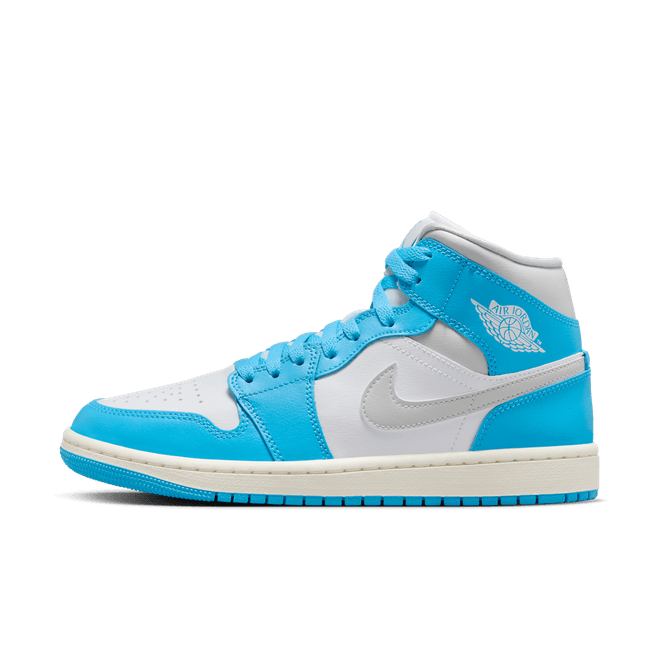 Air Jordan 1 Mid Dark Powder Blue White Sail Neutral Grey (Women's) BQ6472-400