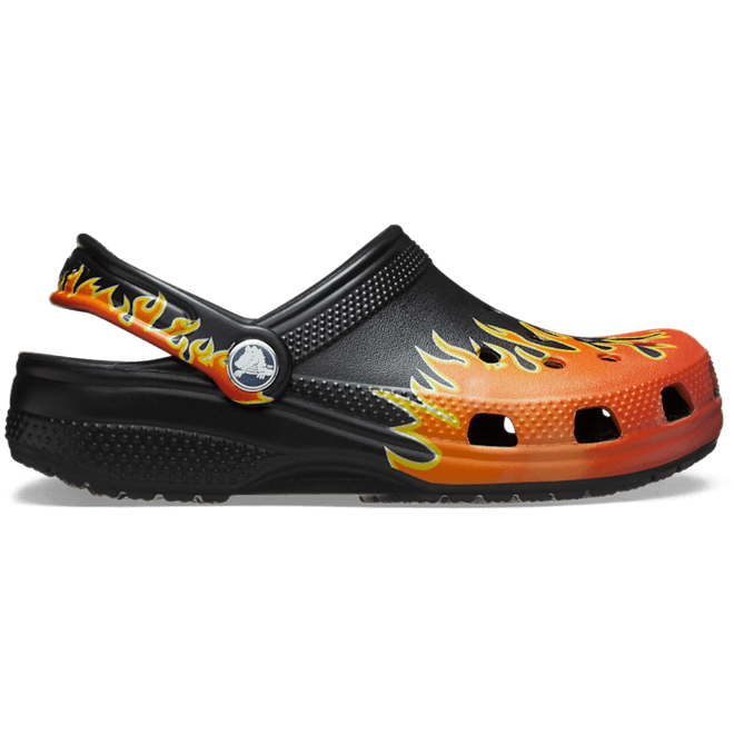 Crocs Kids Toddler Classic Flames Clogs Black 211214-0C4