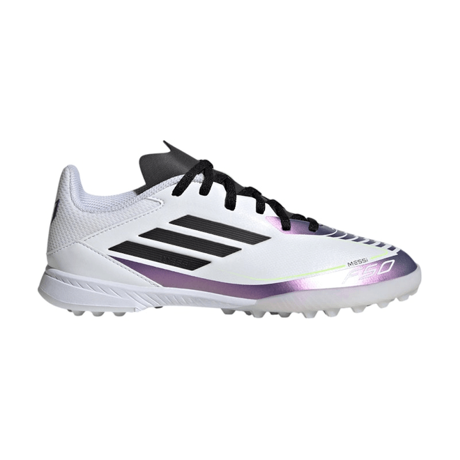 adidas F50 League Turf Messi Cloud White Core Black Purple (GS) IE9082