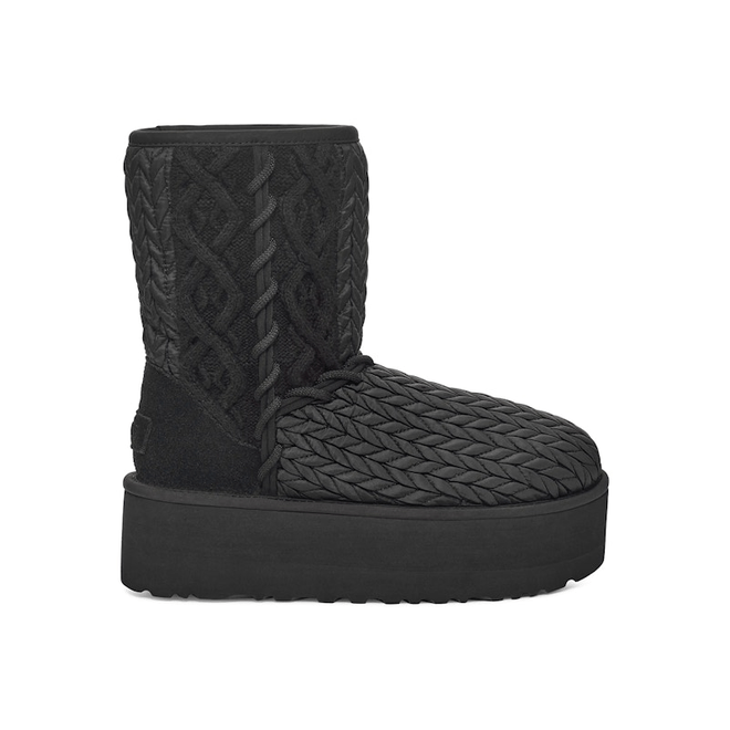 UGG Classic Short Villa Knit Boot Black (Women's) 1158316-BLK