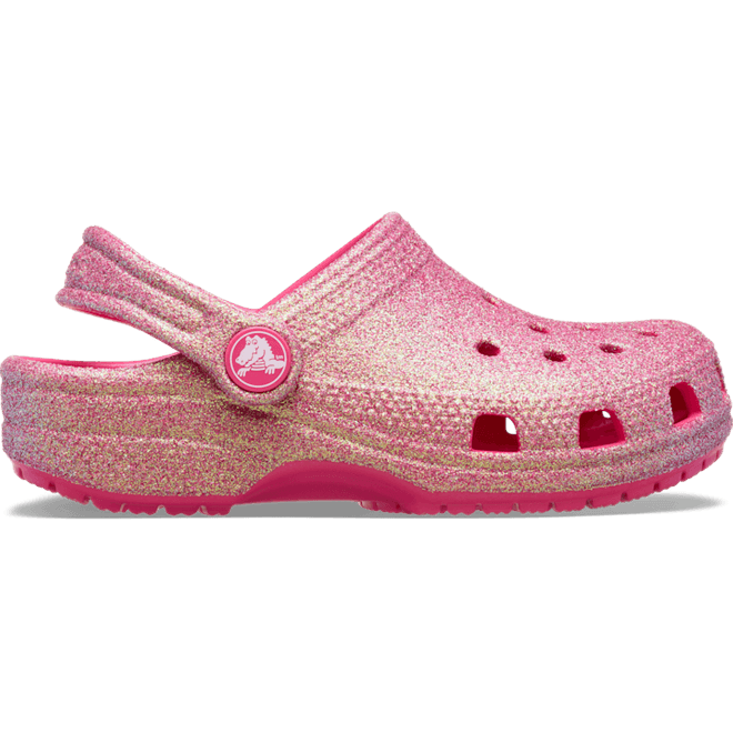 Crocs Kids Classic Iridescent Glitter Clogs Dragon Fruit  210986-6ZQ