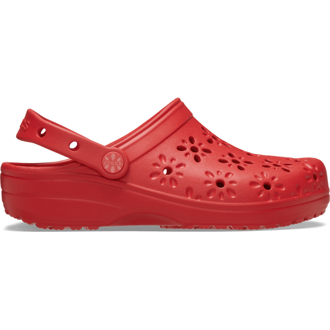 Crocs Classic Floral Cut-Out Clogs Cherry Red  210927-6ZR