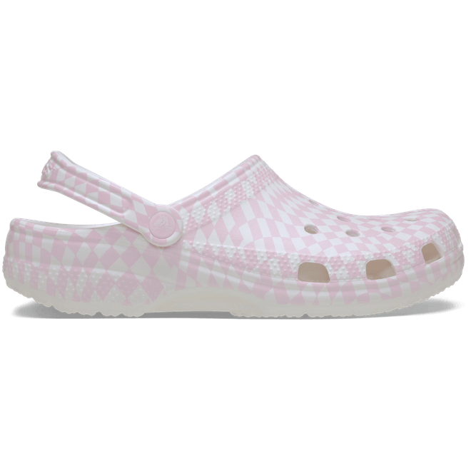 Crocs Warped Checker Clogs Pink Milk  211007-6ZW