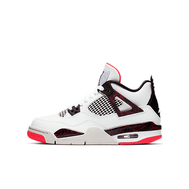 Nike Air Jordan 4 Retro (GS) *Bright Crimson* (White / Black - Bright 408452 116