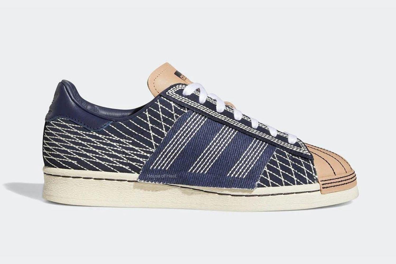 The adidas Superstar 82 gets a 'Sashiko' design