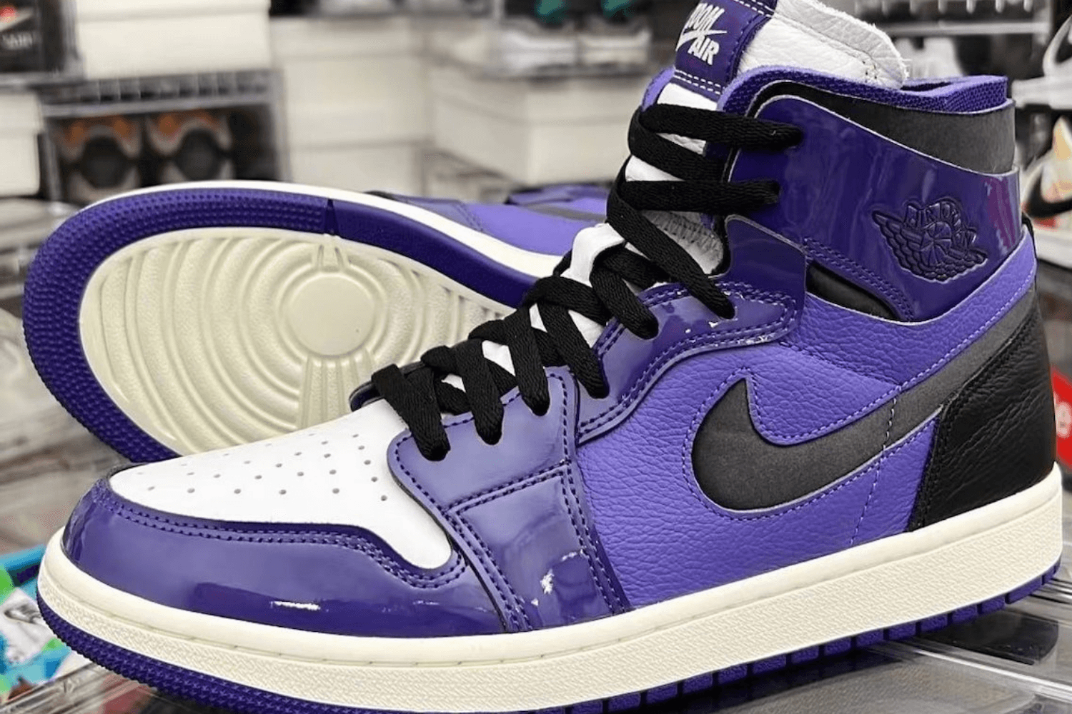 The Air Jordan 1 Zoom CMFT drops in 'Purple Patent'