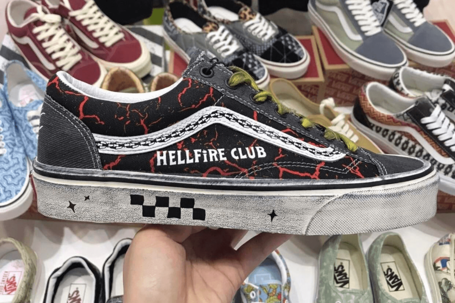 First images Stranger Things x Vans Old Skool 'Hellfire Club'