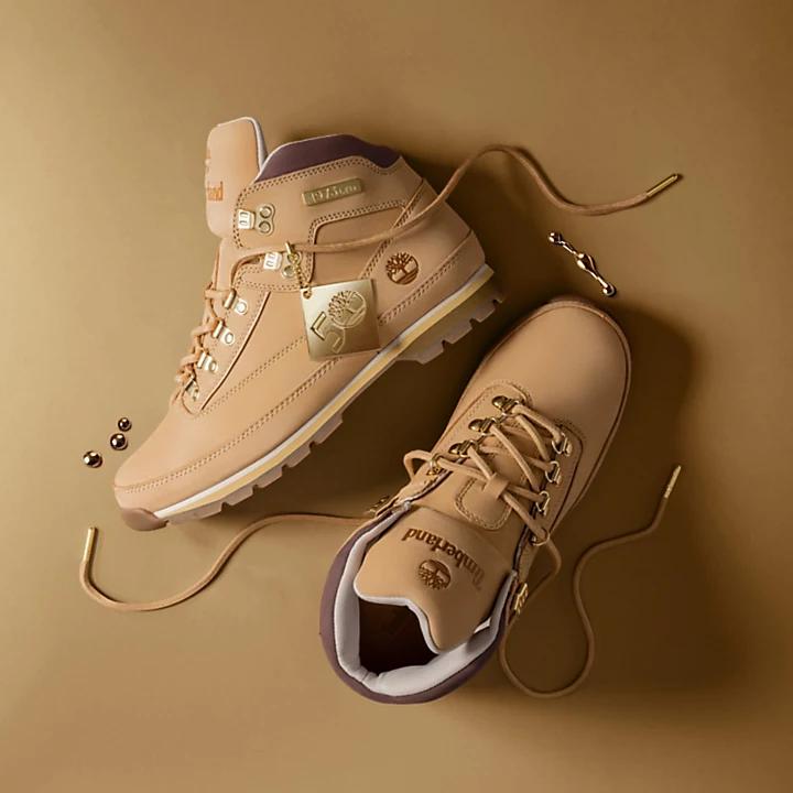 Timberland® 50th Edition Butters Euro Hiker Mid leren boot voor heren in Golden Butter