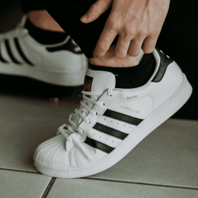 adidas Superstar white with black detail