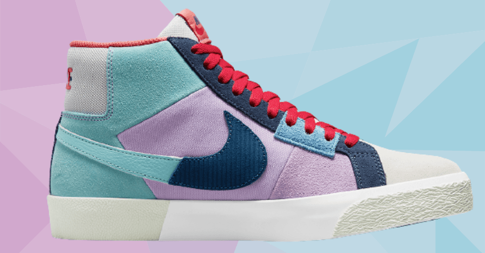 De Nike SB Blazer Mid &#8216;Mosaic&#8217; heeft kleurrijke panelen