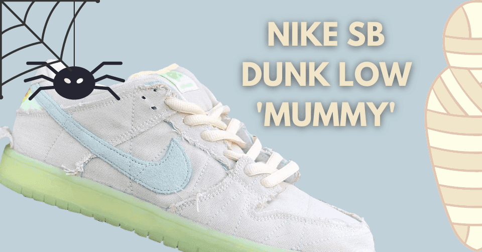 Er komt een gemummificeerde Nike SB Dunk Low aan voor komend Halloween