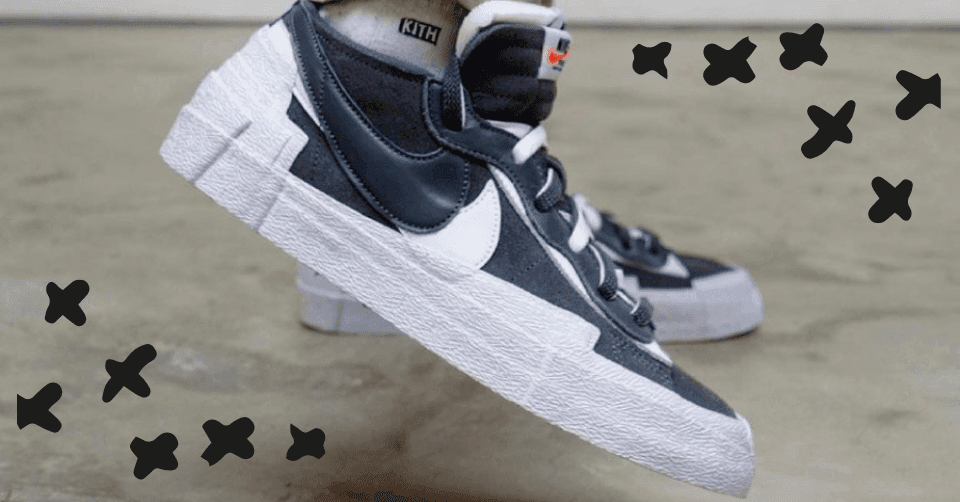 De sacai x Nike Blazer Low &#8216;Black &#038; White&#8217; komt deze maand nog uit