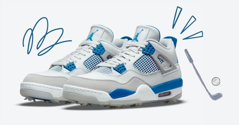 De Air Jordan 4 Golf neemt de &#8216;Military Blue&#8217; colorway over