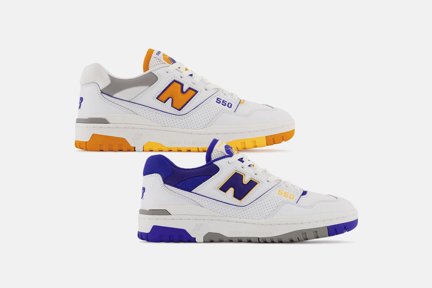 Eerste beelden van de New Balance 550 Lakers pack