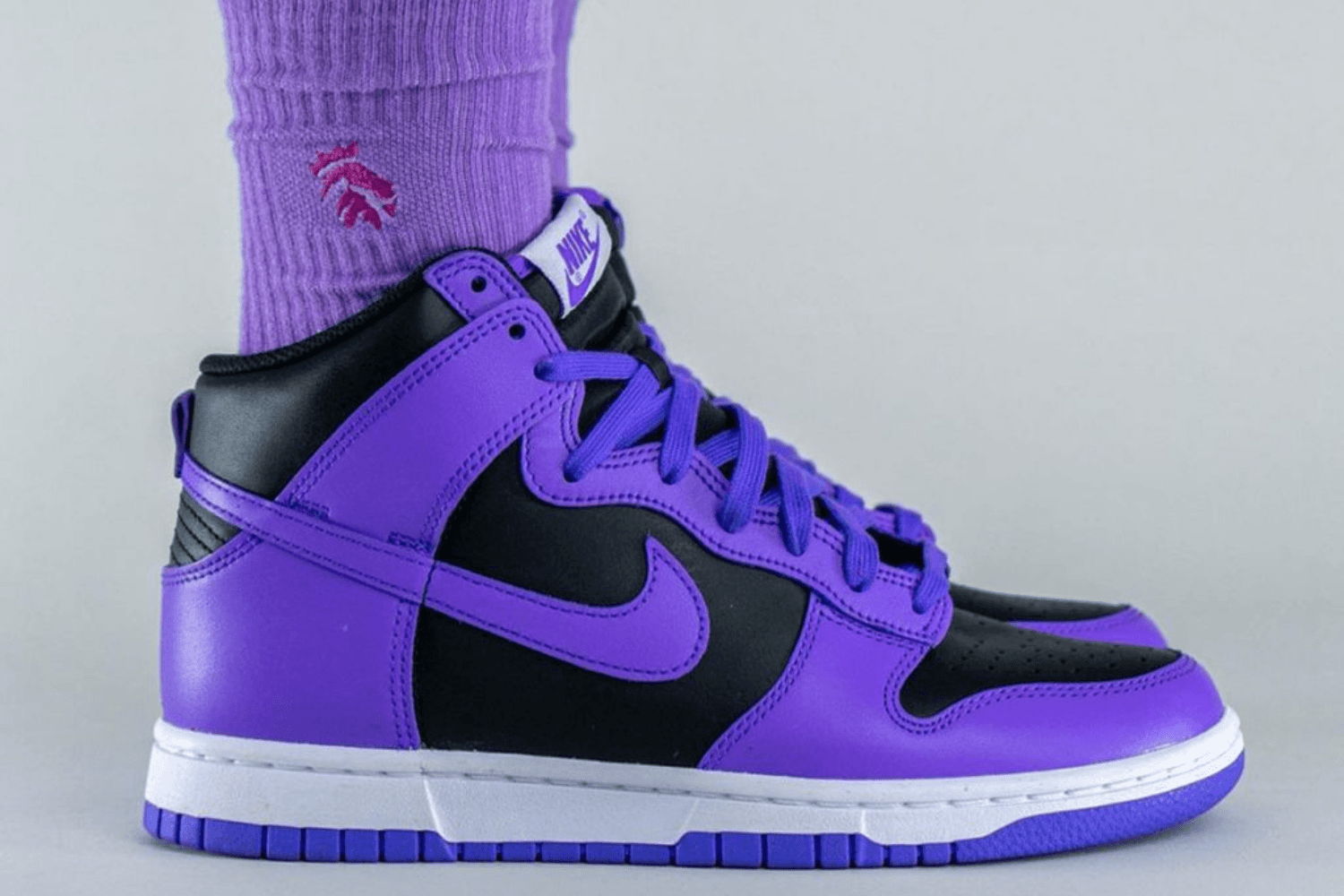 Eerste beelden Nike Dunk High &#8216;Black/Purple&#8217;