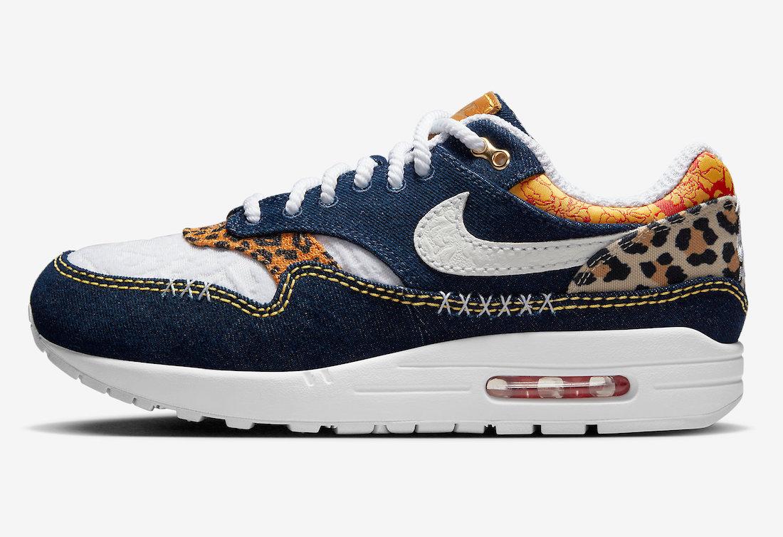 Nike Air Max 1 'Denim LEOPARD PRINt'