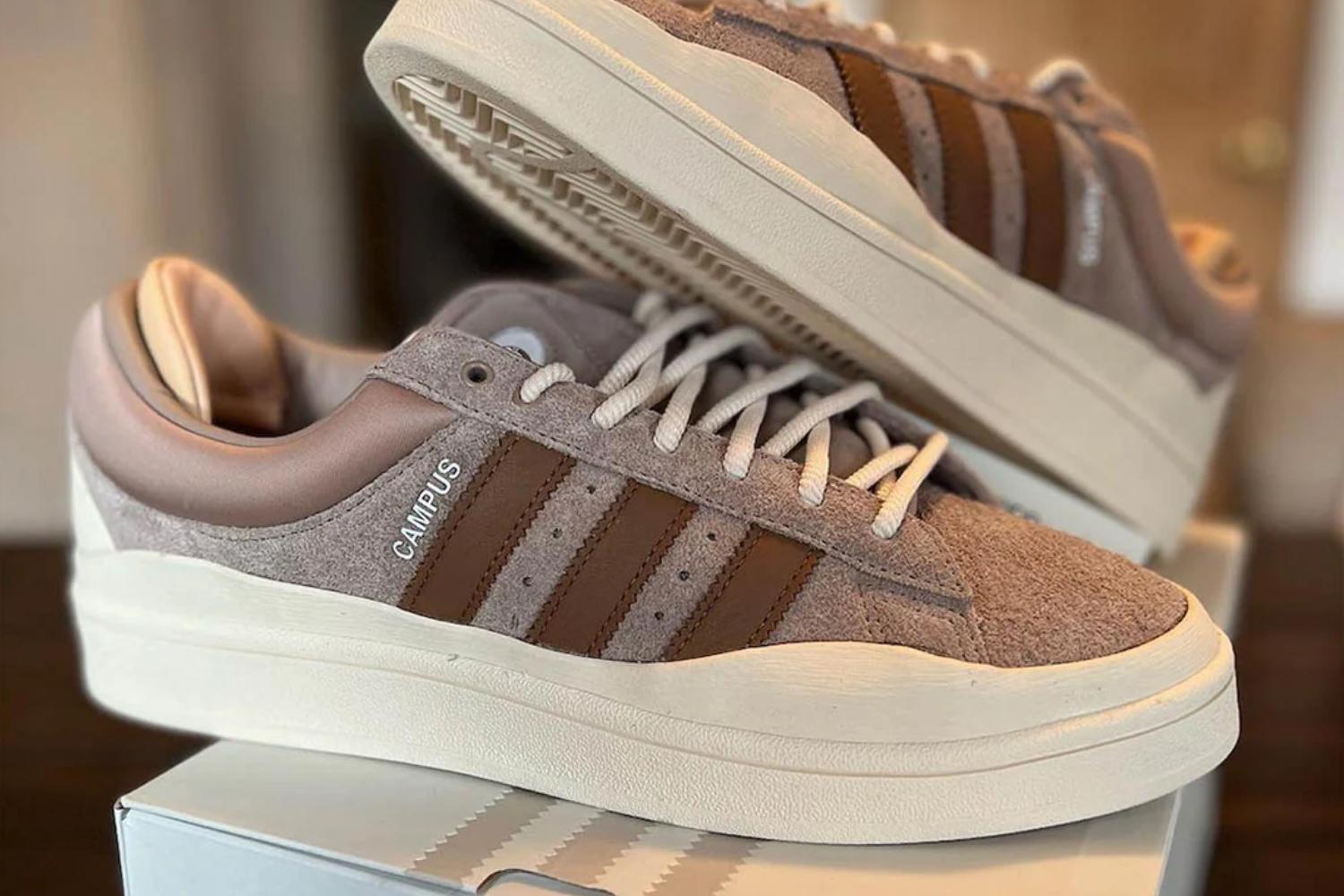 De Bad Bunny x adidas Campus zal releasen in het bruin