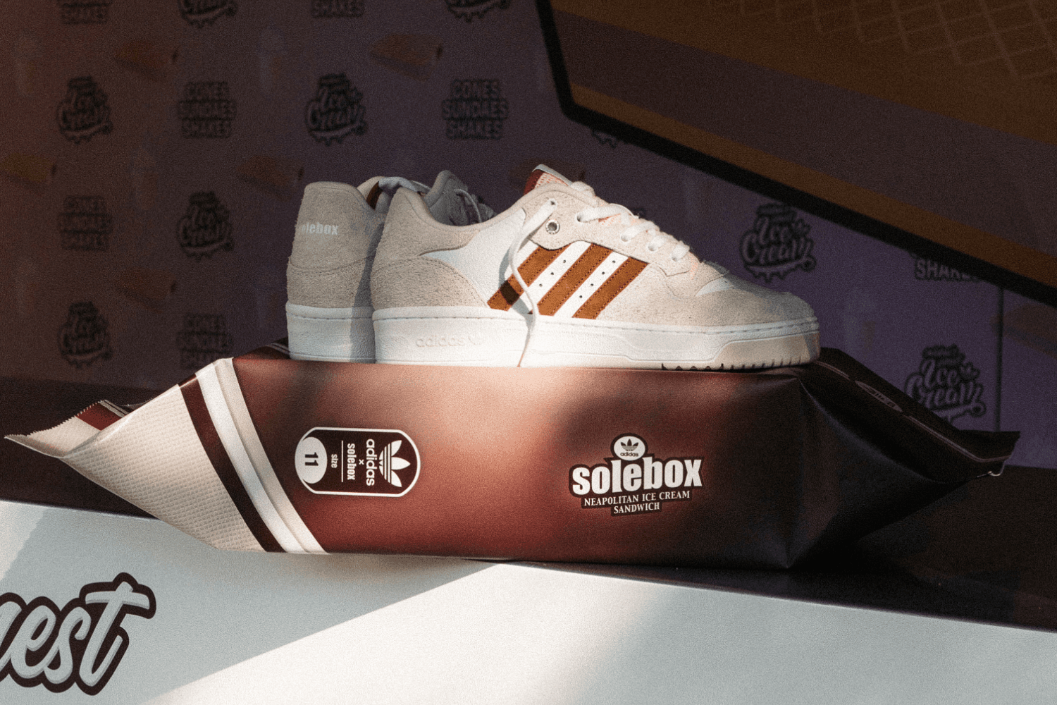 solebox en adidas toveren de Rivalry Low om tot Neapolitan ijswafel