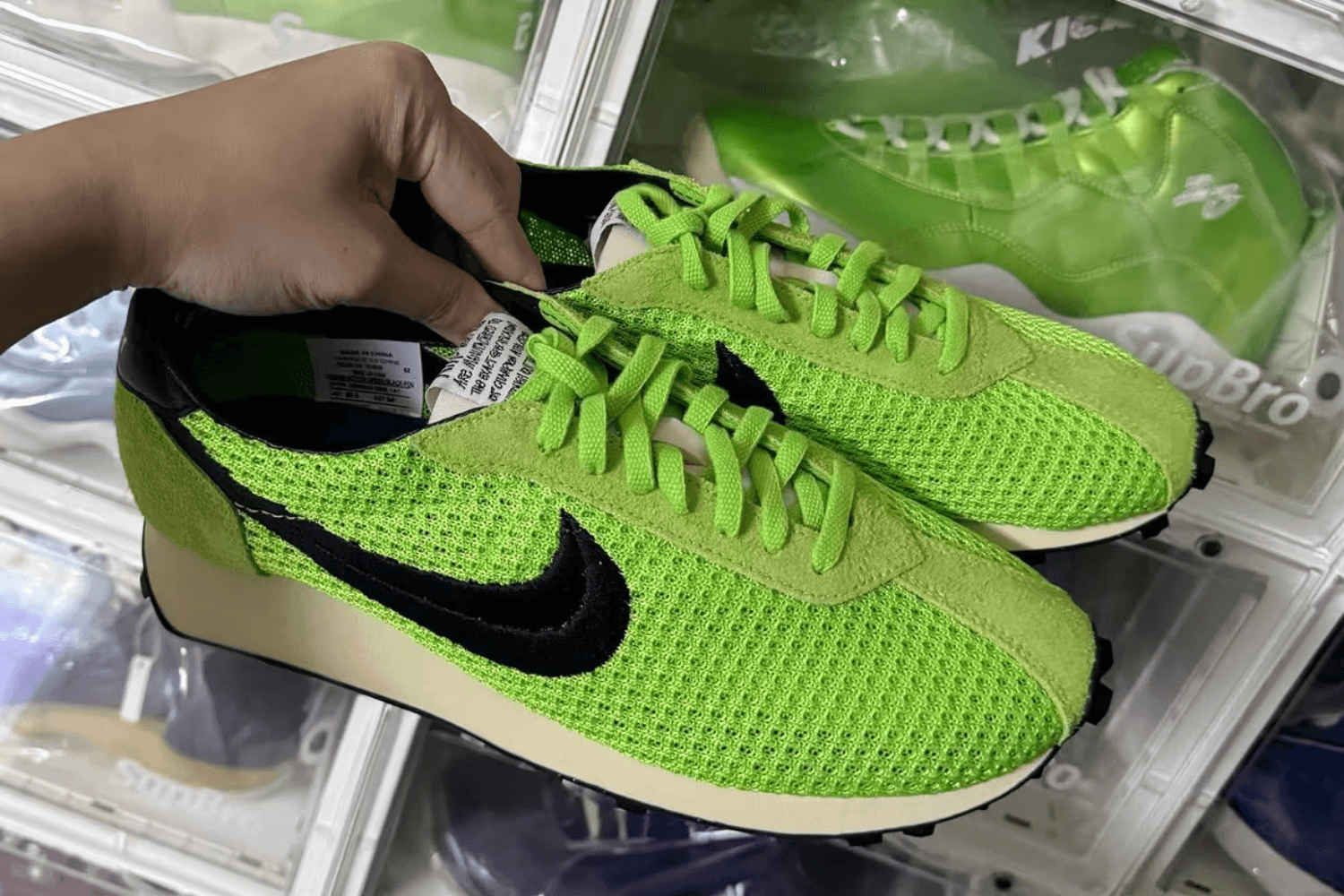 Eerste beelden van de Stüssy x Nike LD-1000 &#8216;Action Green&#8217;