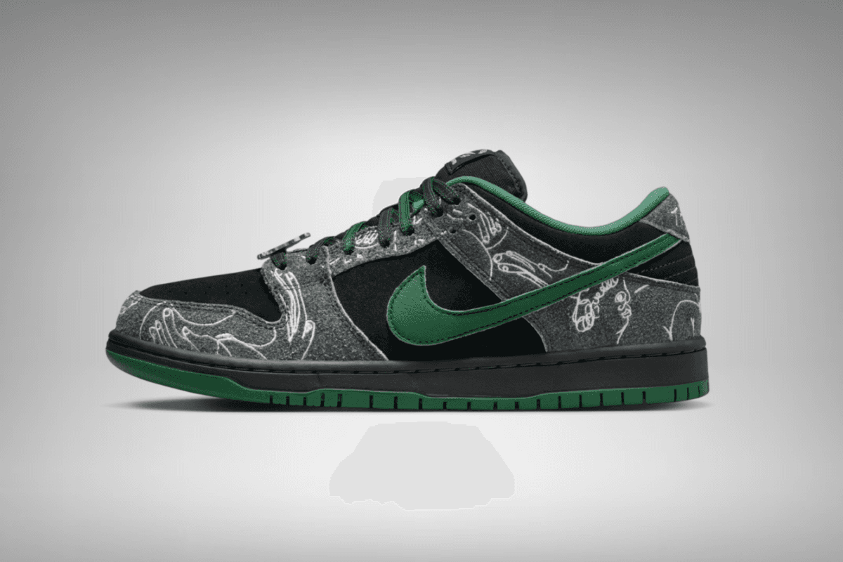 Release reminder: There Skateboards x Nike SB Dunk Low &#8216;Gorge Green&#8217;