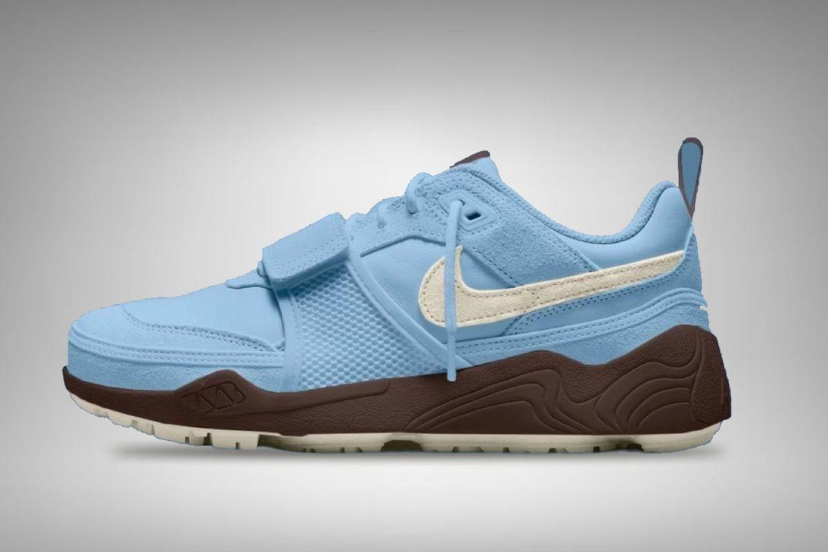 Naar verwachting zal een Travis Scott x Nike Zoom Field Jaxx &#8216;Leche Blue&#8217; gaan droppen