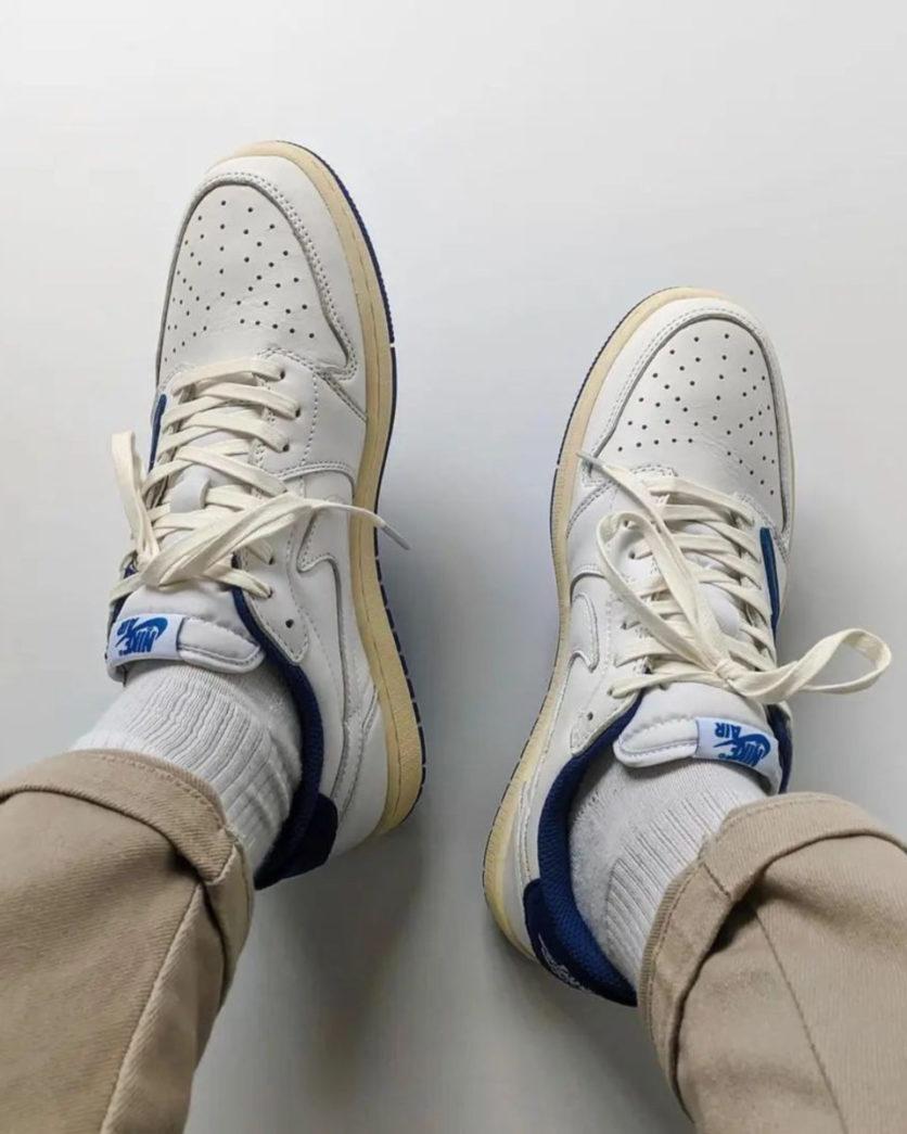 Travis Scott x Fragment x Air Jordan 1 Low OG 'Military Blue'