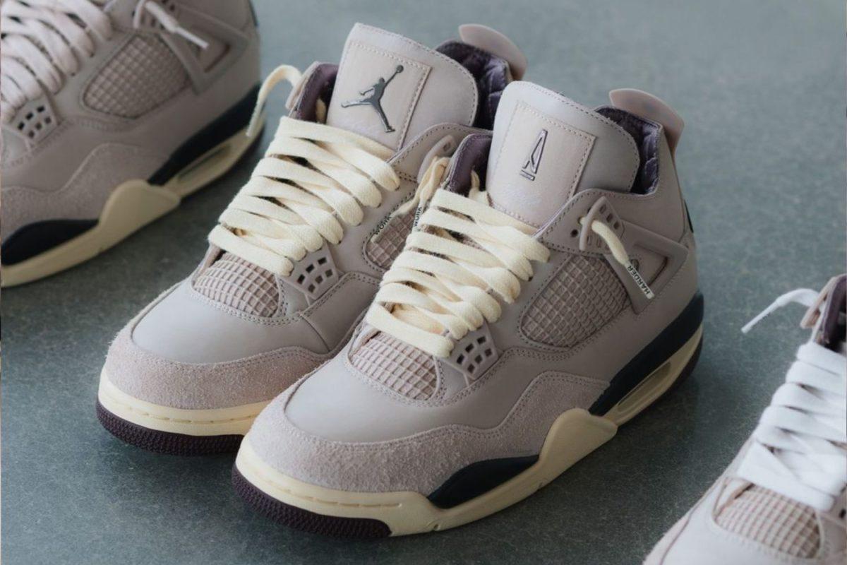 De A Ma Maniére x Air Jordan 4 WMNS &#8216;Fossil Stone&#8217; is eindelijk hier