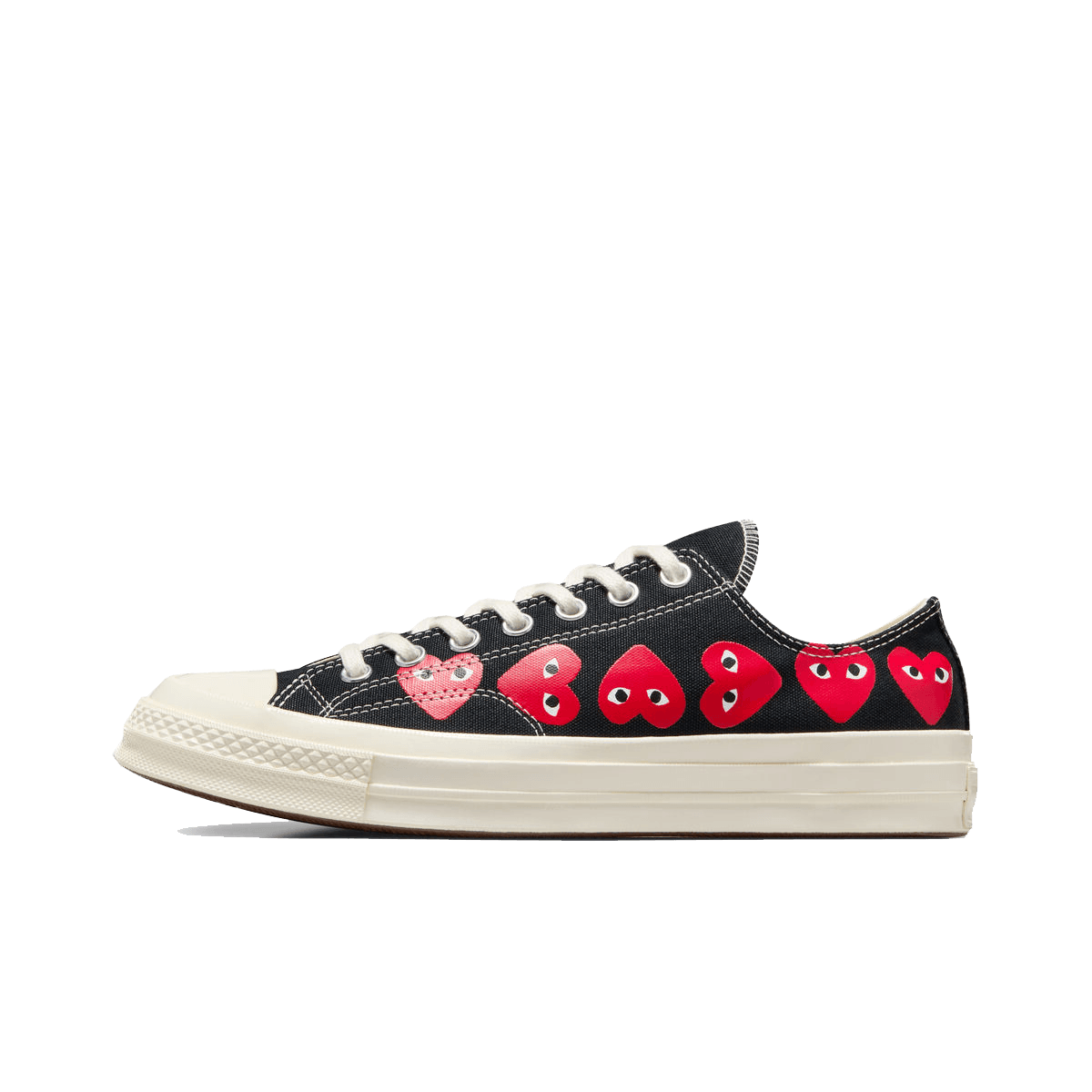 Comme des Garçons PLAY x Converse Chuck 70 Low 'Black Multi Heart'