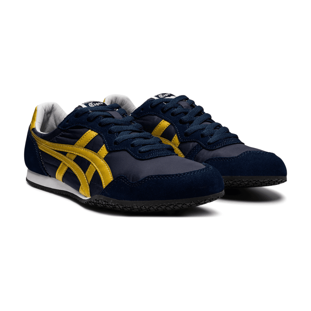 Onitsuka Tiger Serrano Mens Navy / Gold Trainers