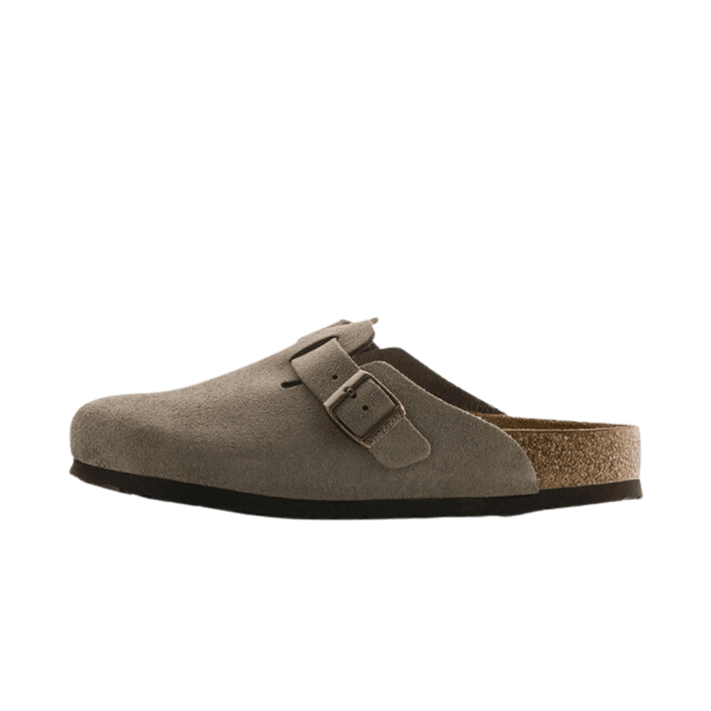 Birkenstock Boston Taupe Narrow Veloursleder Suede