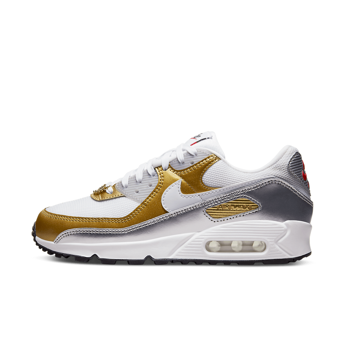 Nike Air Max 90 SE 'Silver Gold Metallic'