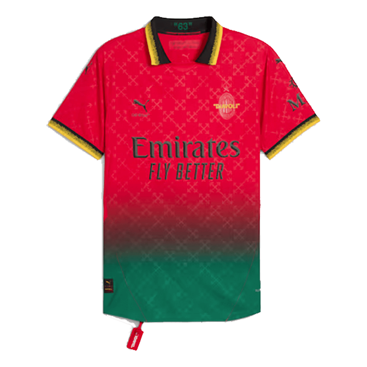 Off-White x PUMA AC Milan Authentic Jersey 'Red'