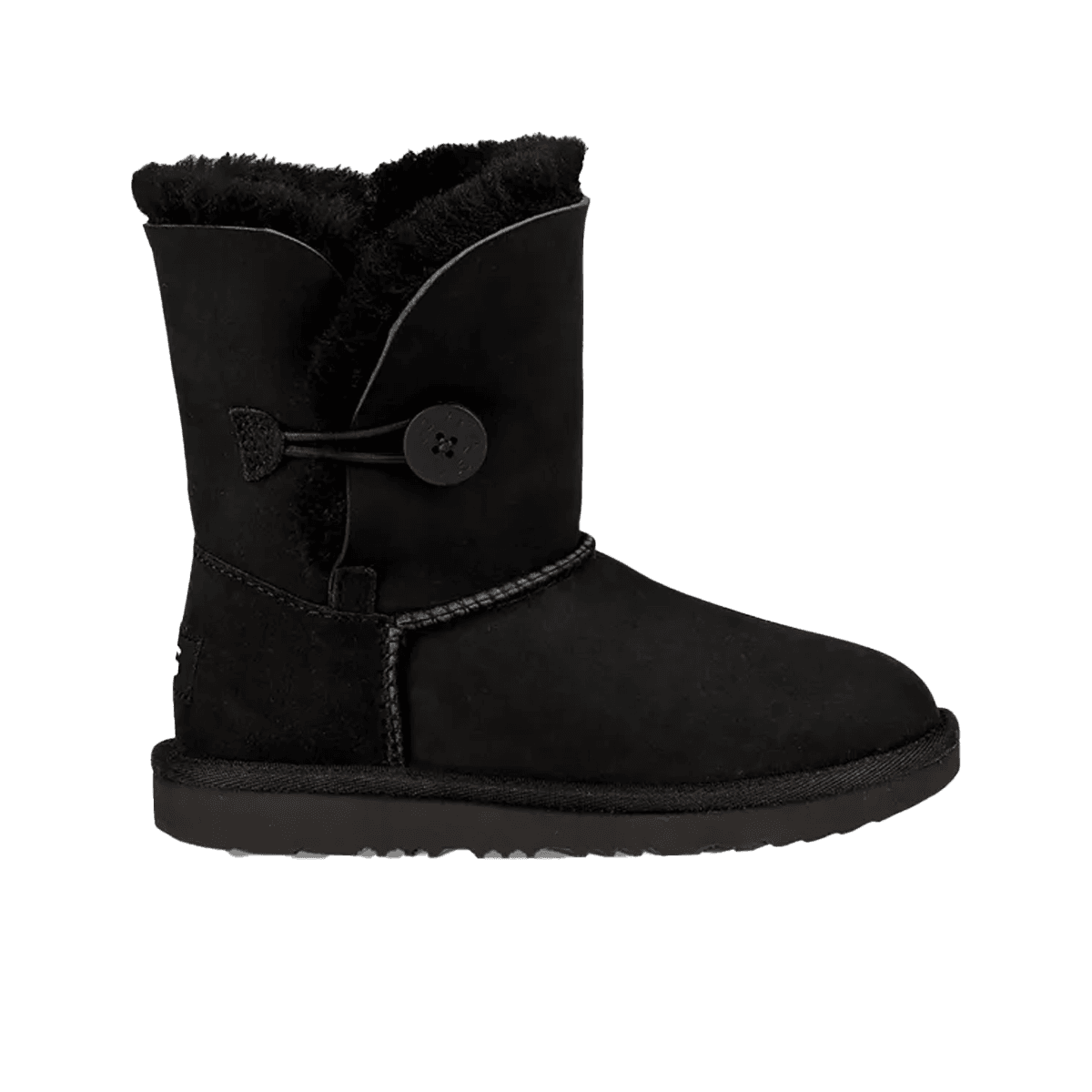 UGG Short Bailey Button II Boot Kids Black