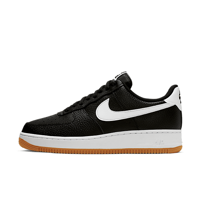 Nike Air Force 1 ' 07 Black White Wolf Grey Gum Med Brown