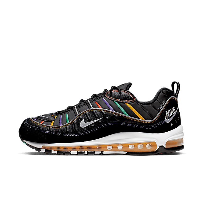 Nike Air Max 98 PRM (Black / Flash Crimson - Kinetic Green)