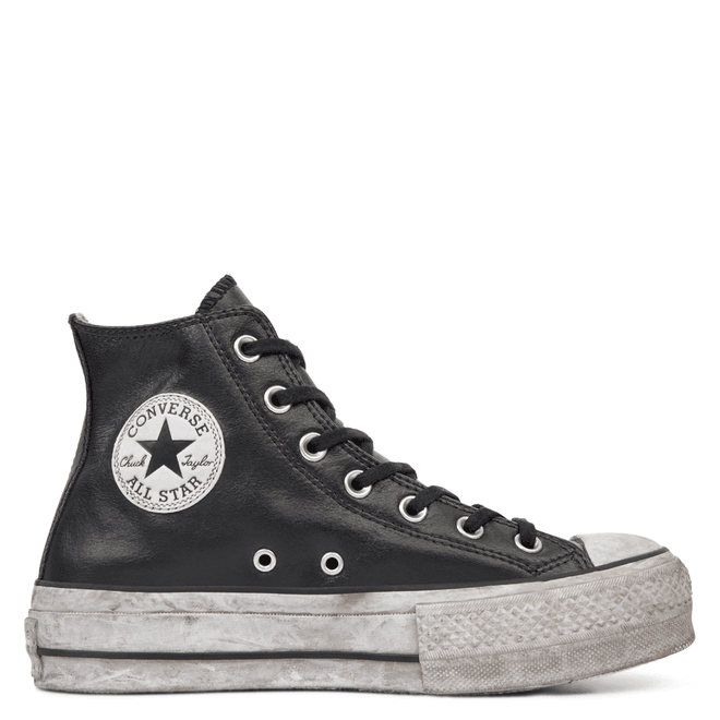 Chuck Taylor All Star Leather Smoke Platform High Top