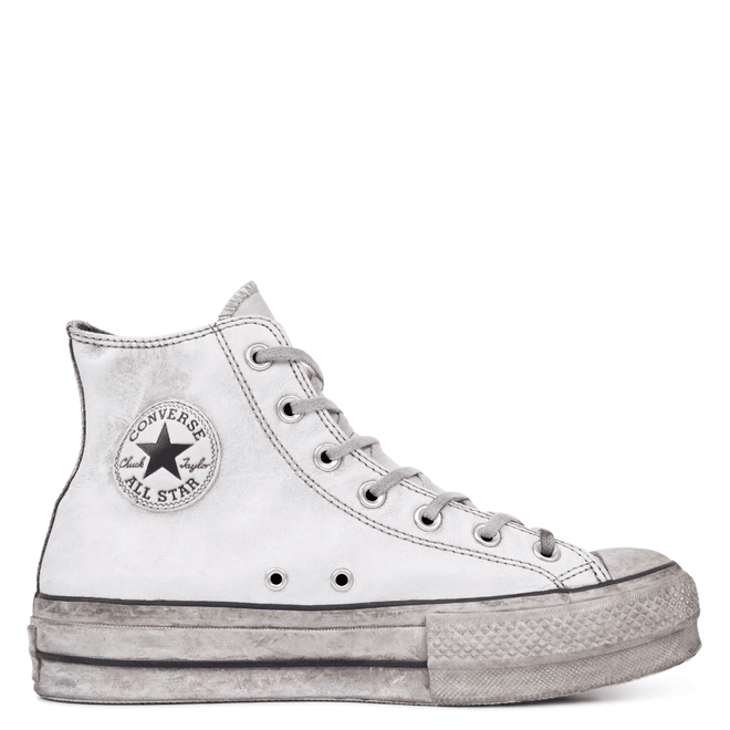 Chuck Taylor All Star Leather Smoke Platform High Top