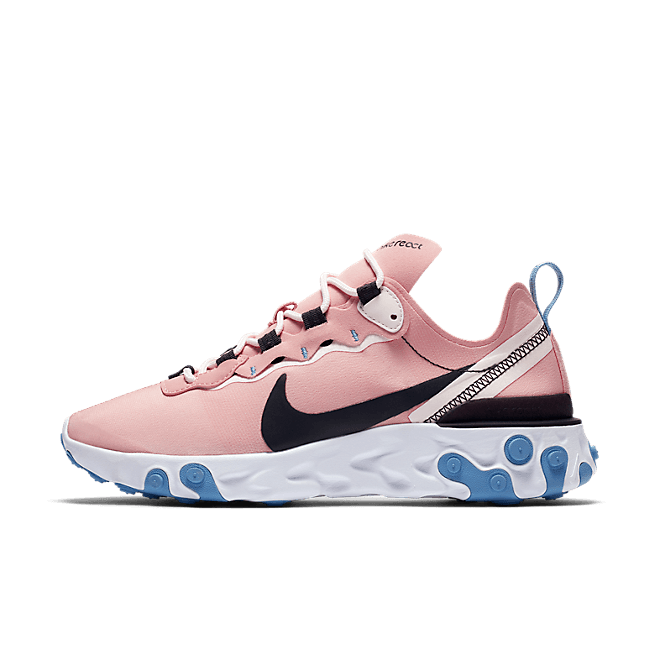 Nike Wmns React Element 55 (Coral Stardust / Oil Grey - Light Soft Pin