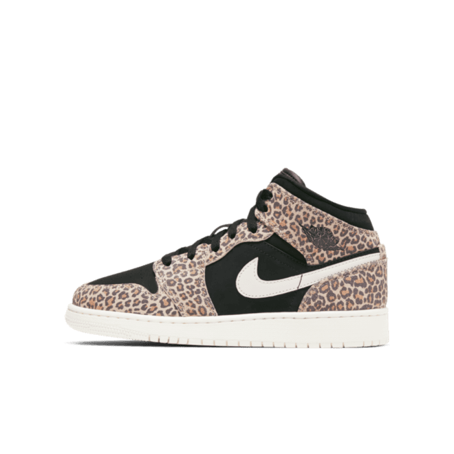 Air Jordan 1 Mid SE GS 'Leopard'