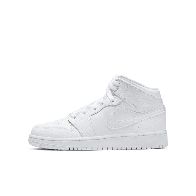 Air Jordan 1 Mid GS 'Triple White'