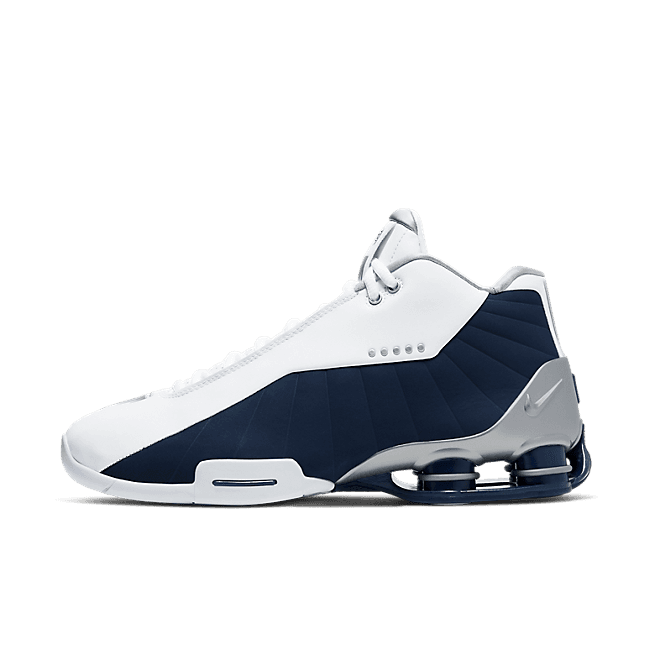 Nike Shox BB4 White Silver Navy