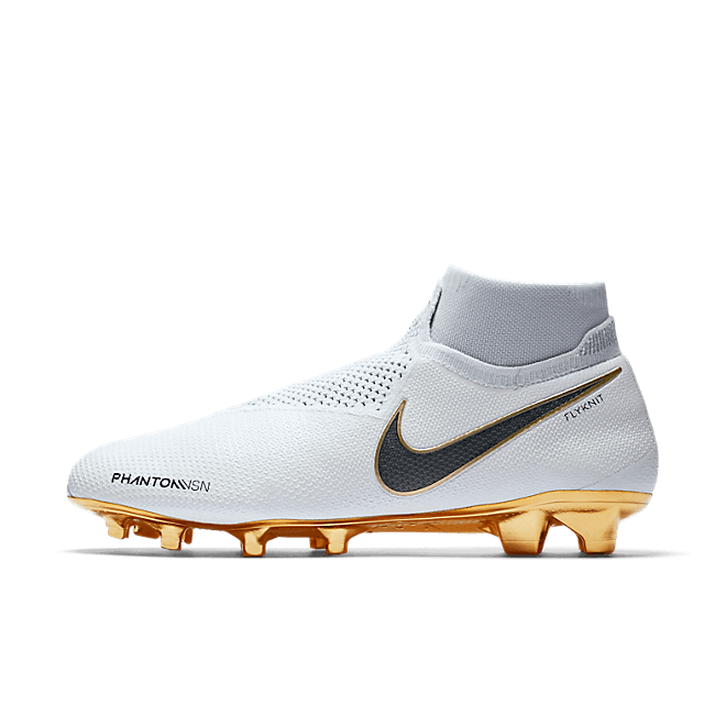 Nike Phantom Vision Elite DF FG White Metallic Gold