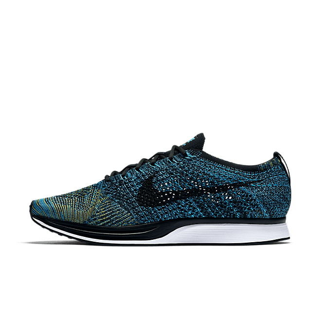 Nike Flyknit Racer Blue Glow Yellow Strike