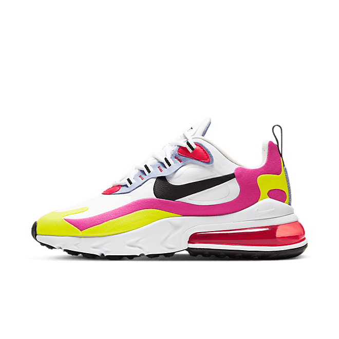 Nike Air Max 270 React White Pink Yellow (W)