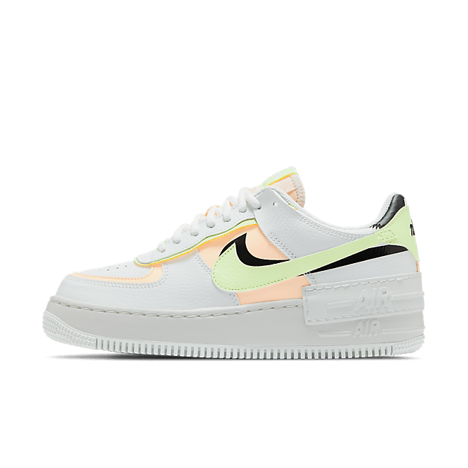 Nike Air Force 1 Shadow Summit White Barely Volt Crimson Tint (W)