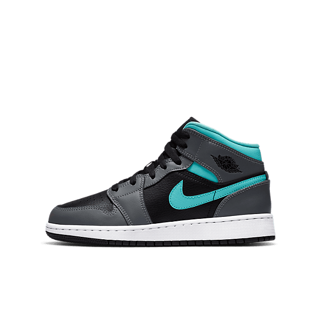 Jordan 1 Mid Grey Aqua (GS)